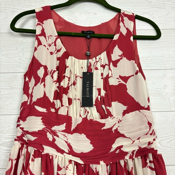 Talbots Liya Floral Sleeveless Empire Waist Dress Size 6 NWT - Picture 8 of 9